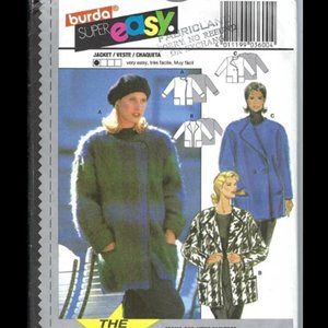 Burda 3600 Loose-Fitting Jacket Misses Sizes 10-20 (No Envelope)